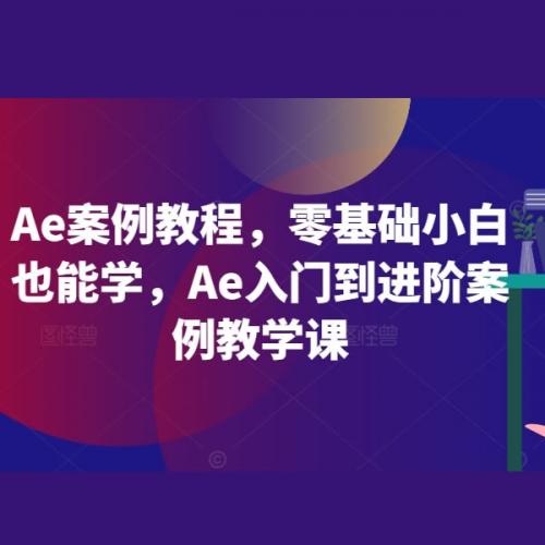 Ae案例教程，零基础小白也能学，Ae入门到进阶案例教学课


【我自己买的视频教程 看完了 所以你们